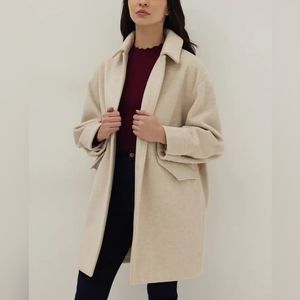 Love Bonito Zoey Heavyweight Cocoon Coat - Oat, XS